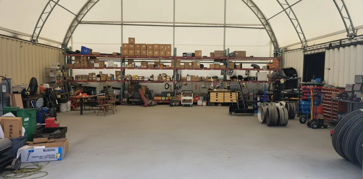 Organized warehouse facility for logistics and inventory management